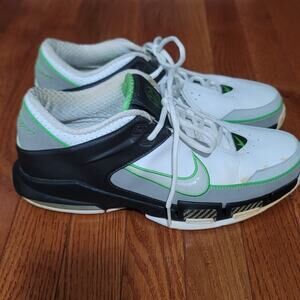 Vintage Nike‎ Air Uptempo Low Sneaker Black White Lime Poison Sz 10.5 313481-101